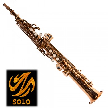 SOLO Bb Straight Soprano Saxophone w/Two Mouthpieces 30L