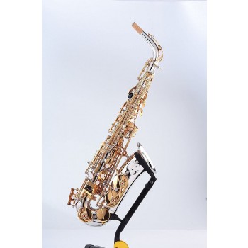 VALKYRIE Eb ALTO SAXOPHONE - NICKEL PLATED BODY & GOLD PLATED KEYS 350NL
