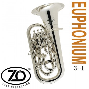 ZO 4/4 Bb/F Euphonium (Polycarbon) - 4 Piston Valves - Silver