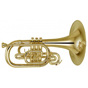ZO Bb Marching Mellophone - Yellow Brass w/ABS Case ZMEG-M300