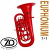 ZO 4/4 Bb/F Euphonium (Polycarbon) - 4 Piston Valves - Matte Red